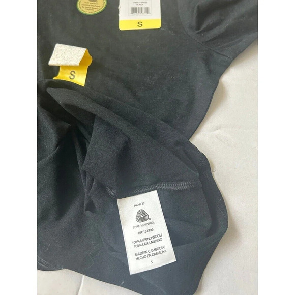 Segments Womens Base Layer Top size S Black Merino Wool Long Sleeve Tee - Picture 4 of 6